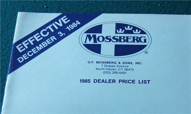 Mossberg Firearms 1985 Catalog w/ Price List-img-1