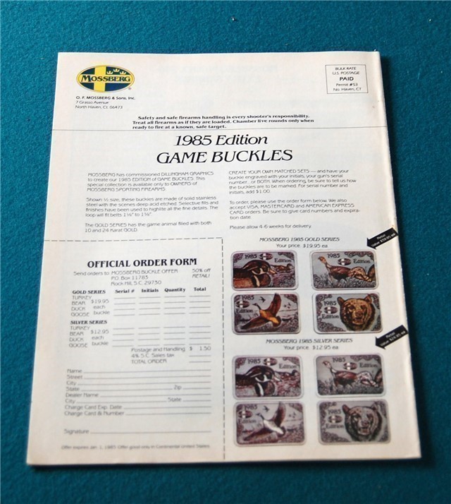 Mossberg Firearms 1985 Catalog w/ Price List-img-2