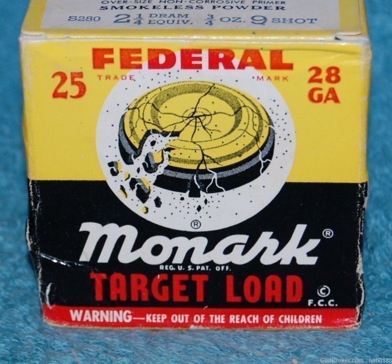 Vintage Full Box of Federal Monark Target Load Skeet 28 Gauge-img-3