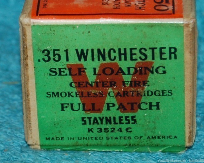 Vintage Sealed 2 Piece Box of Winchester 351 Self-Loading SL WOW-img-2