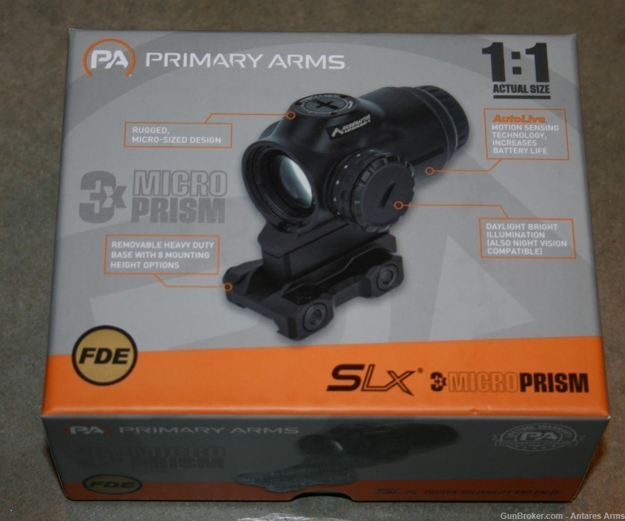 Primary Arms SLx 3X MicroPrism FDE ACSS Raptor 7.62x39 300BO Reticle Scope -img-1