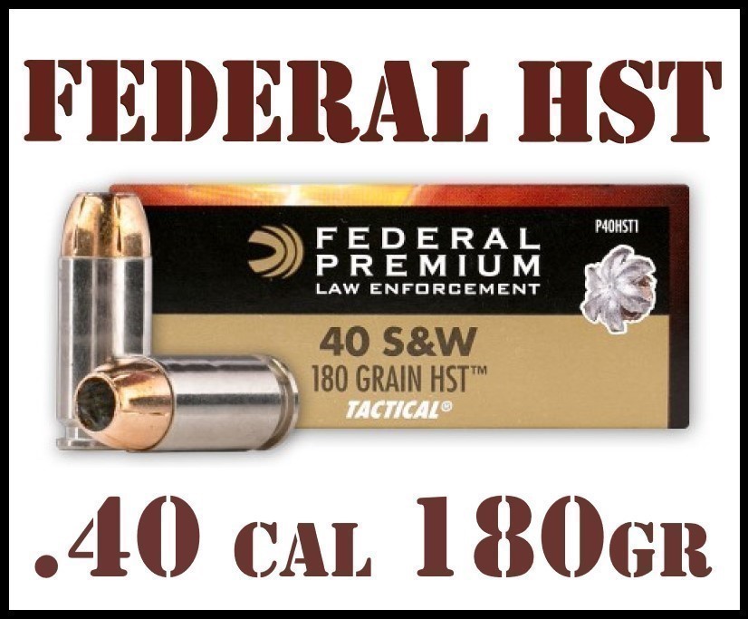 400rds Federal Premium LE Tactical HST™ .40 S&W 40 HP 180 grain P40HST1 JHP-img-0