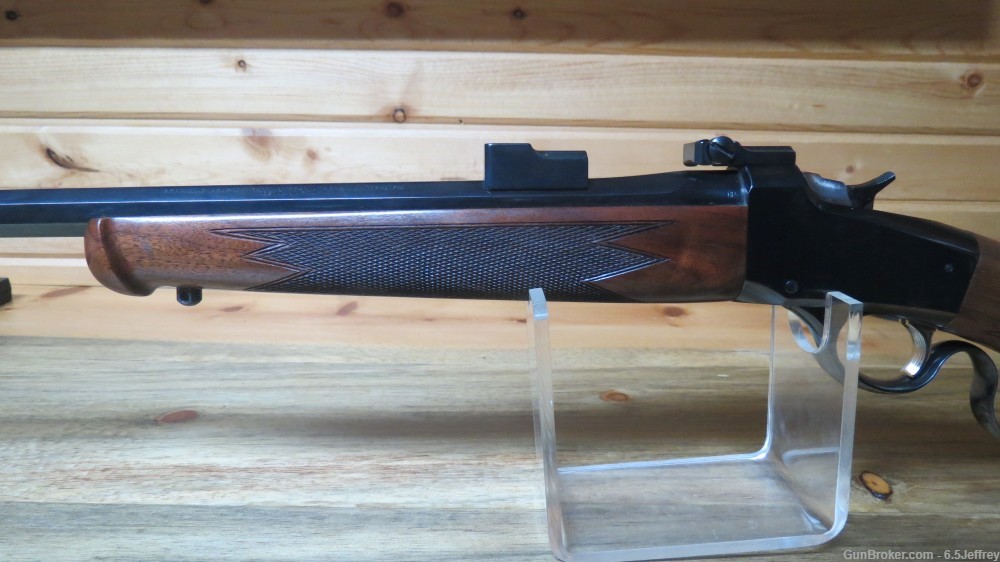  Great Browning Low Wall 1885 in 260 Remington 6.5 octagon wood-img-2