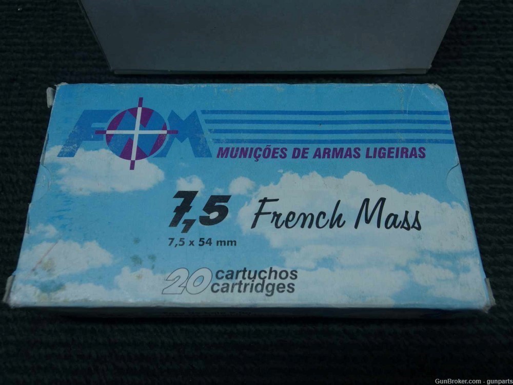 FRENCH MAS 7.5X54R AMMO - 20 ROUND BOX - 139 GRAIN-img-1