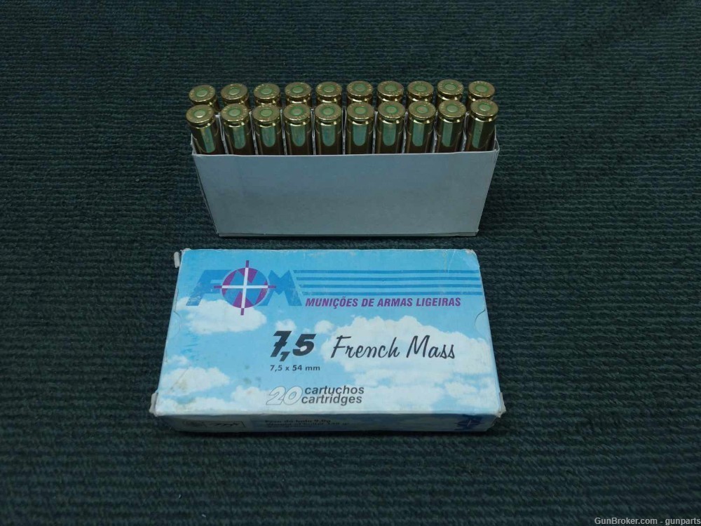 FRENCH MAS 7.5X54R AMMO - 20 ROUND BOX - 139 GRAIN-img-0