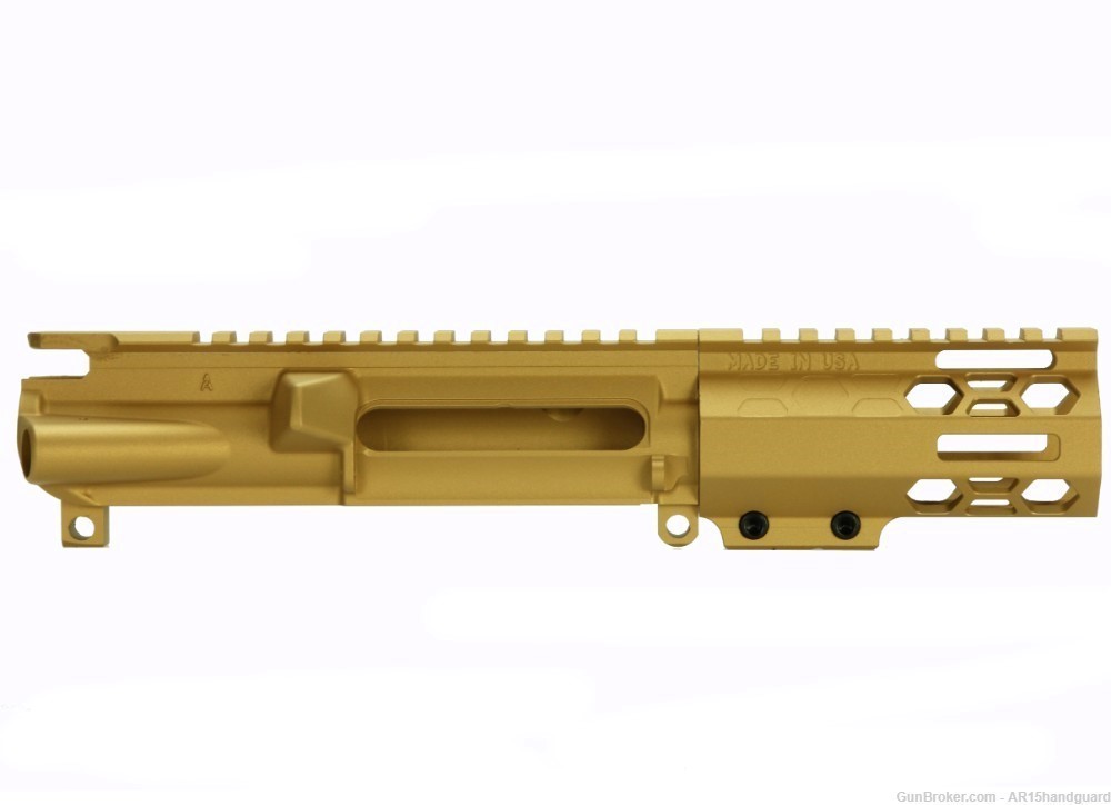 AR15 Stripped upper | Cerakote GOLD | 4.2" MLOK Handguard-img-0