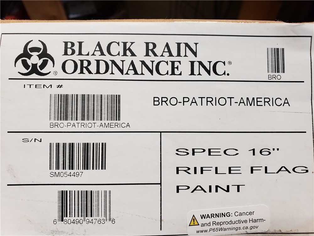 NEW! NIB BLACK RAIN ORDNANCE AR-15 16" 5.56 BRO-PATRIOT-AMERICA FLAG 16-img-0