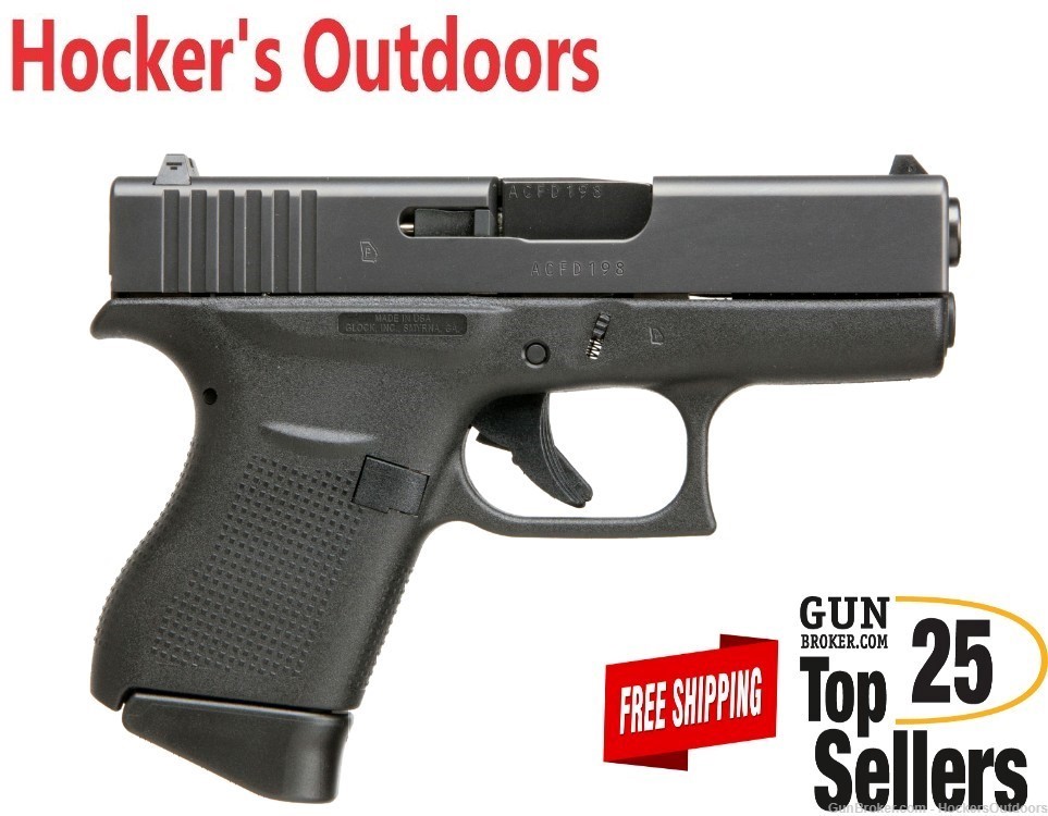 Glock G43 USA 9mm 3.39" 6-Rd Pistol UI4350201-img-0