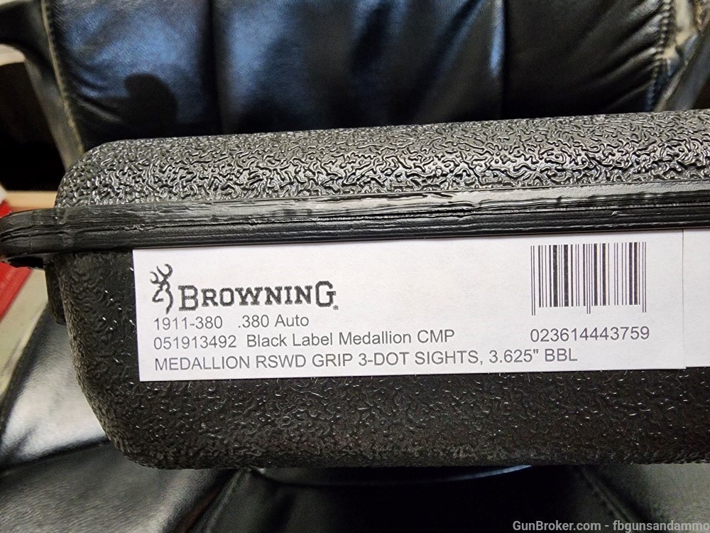 BROWNING 1911-380 BLACK LABEL MEDALLION PRO 3.6" 380 AUTO ACP ROSEWOOD CMP-img-0
