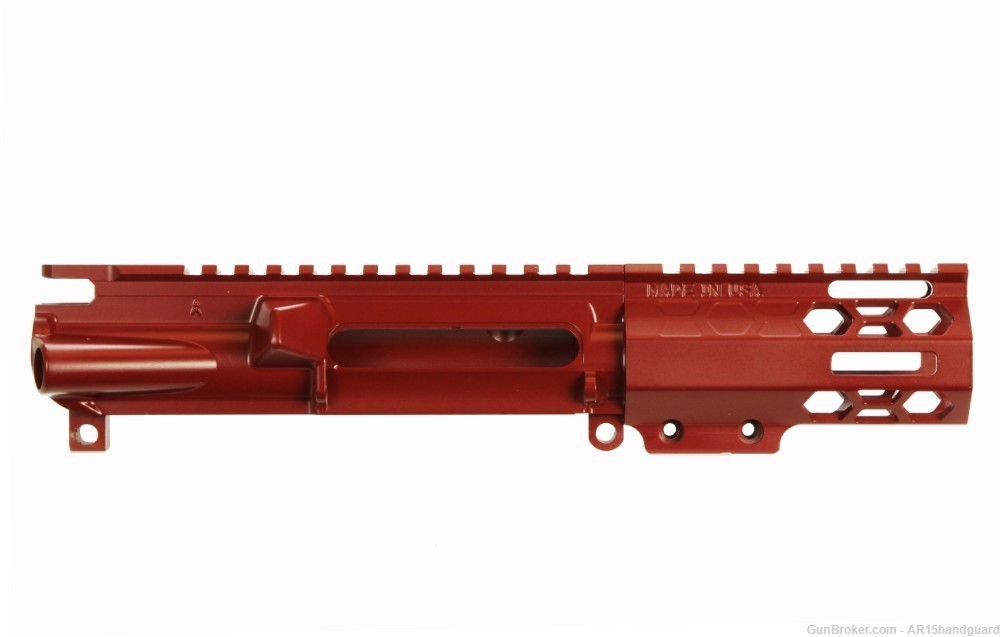 AR15 Stripped upper | Cerakote RED | 4.2" MLOK Handguard-img-0
