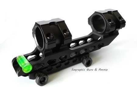 Tactical AR Scope Mount Black Tactical T6 Alum 308/5.56 AR FITS 30MM &1in -img-0