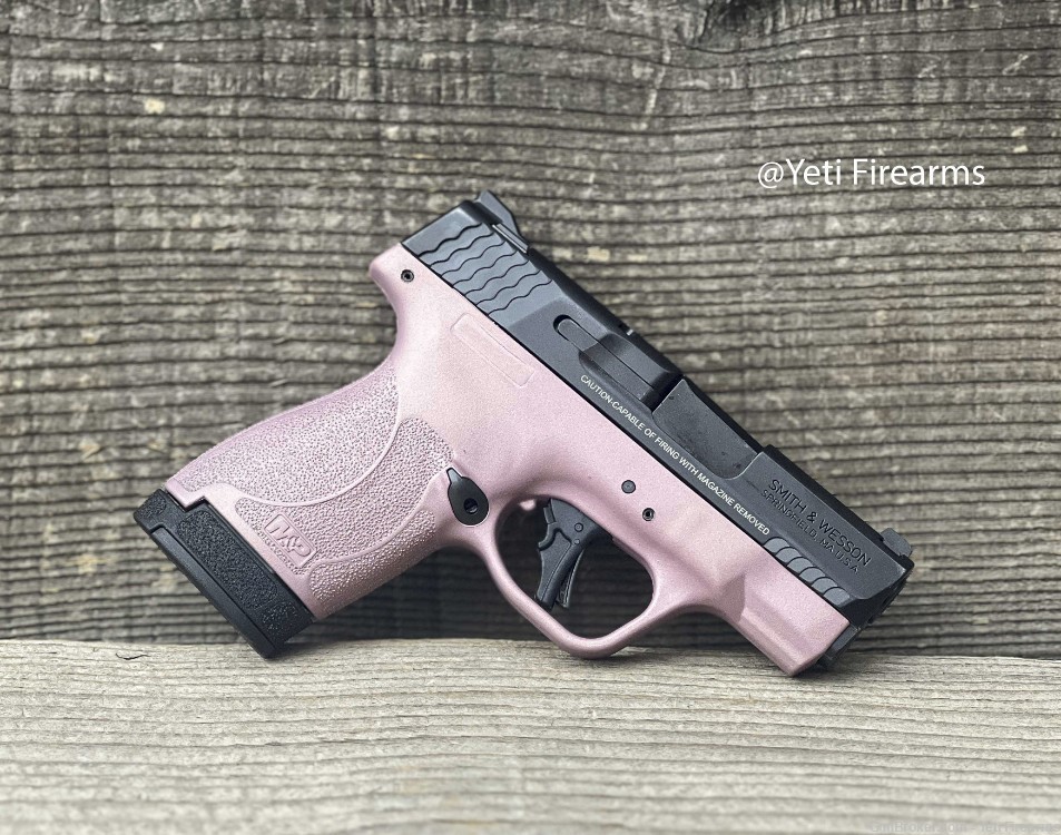 Smith & Wesson Shield Plus 9mm Champagne Pink Cerakote 13248 No CC Fee S&W -img-3