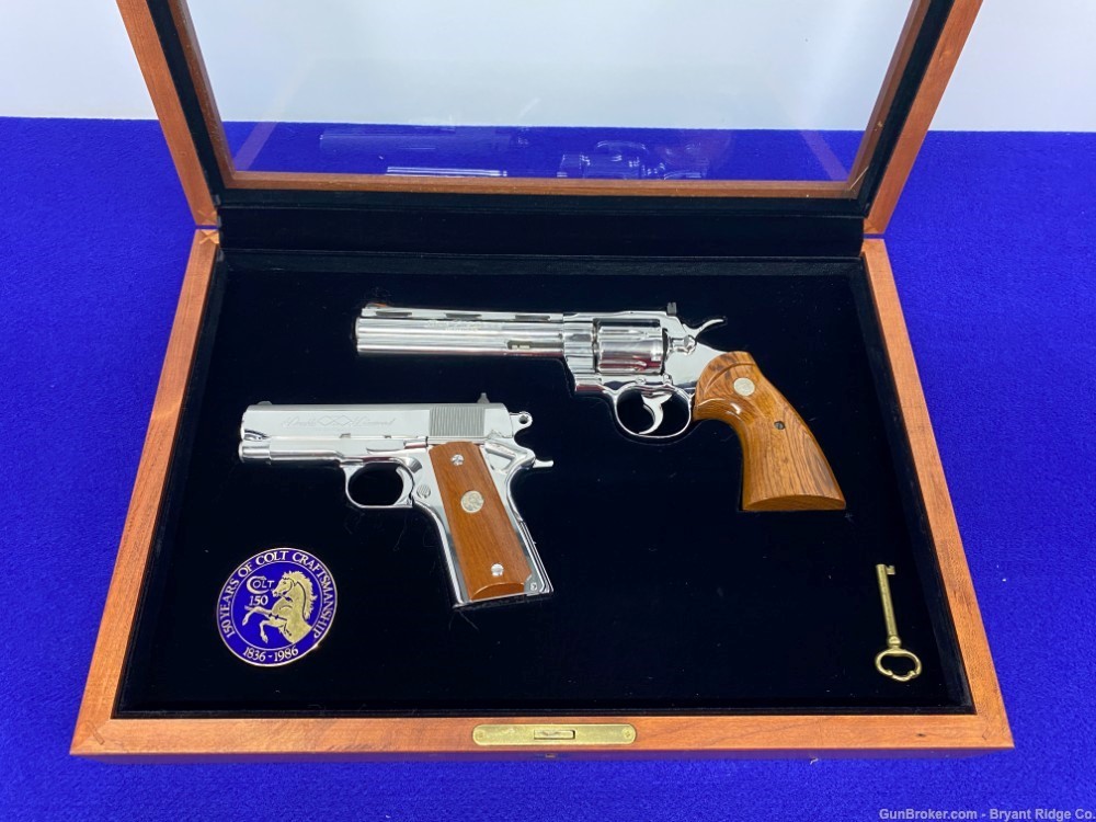 1986 Colt Double Diamond Python & Officers ACP *803 OF 1,000 EVER MADE* -img-11
