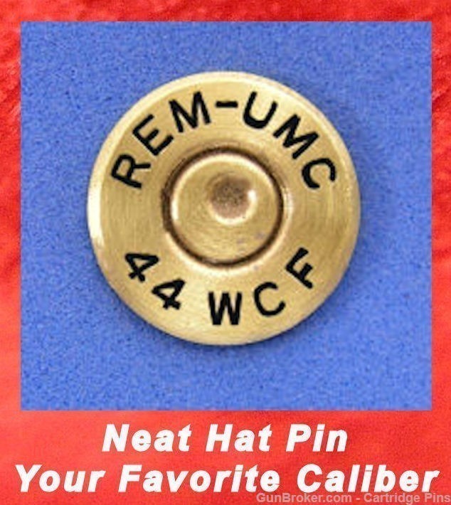 Remington REM-UMC  44-40 WCF Brass Cartridge Hat Pin  Tie Tac  Ammo Bullet-img-0