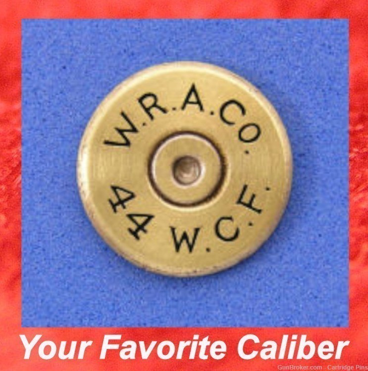 Winchester WRA Co.  44-40 WCF Brass Cartridge Hat Pin  Tie Tac  Ammo Bullet-img-0