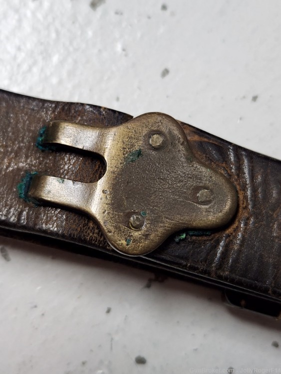 Rare Worthington WWI Leather/Brass 1903/1903A3/M1 Garand Sling 1907-img-3