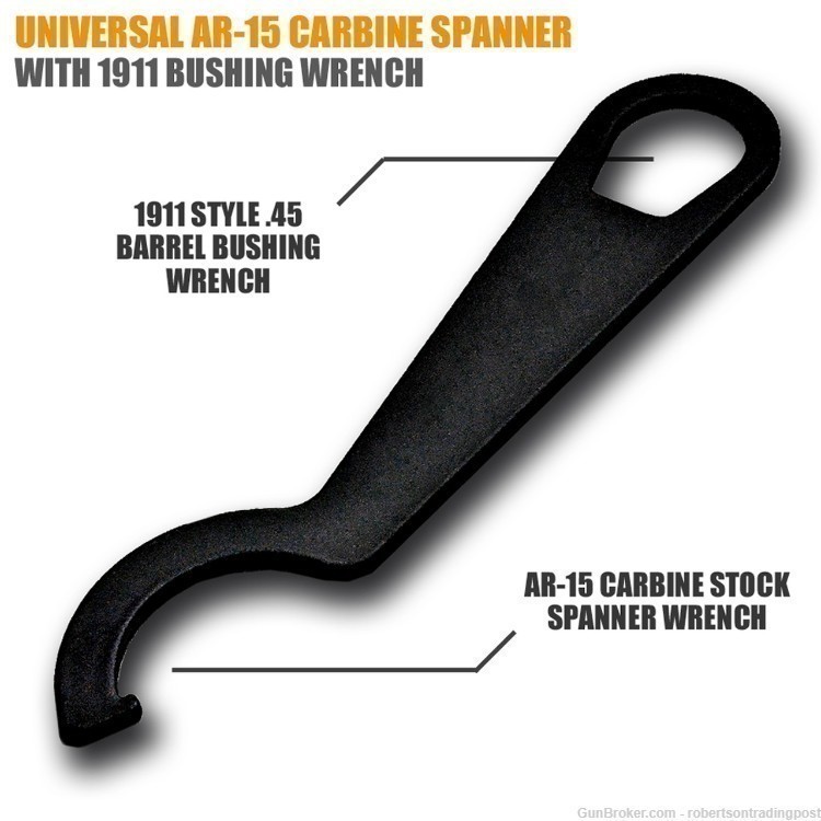 AR15 1911 Combo Tool Bushing & Castle Nut Spanner Wrench Blue Steel TACAR-img-1