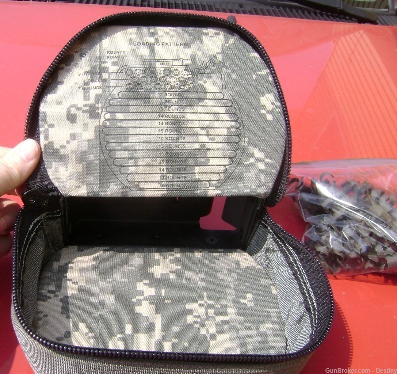M249 Soft Ammo Pouch 200 Round ACU Green Pattern with 100 links-img-4