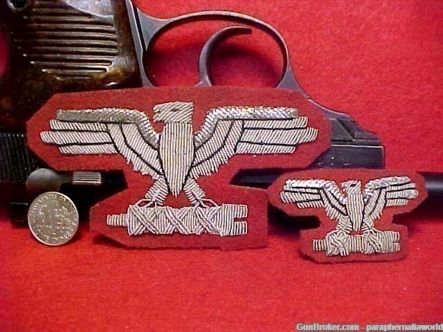 Italy Waffen SS 29th Italian Legion Variant Officer Sleeve & Hat Eagles-img-0