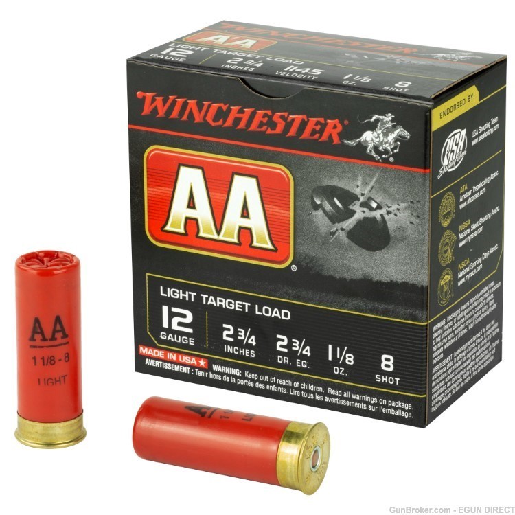 Winchester Ammo AA128 AA Light Target 12 Gauge 2.75” 1 1/8 oz 1145 fps-img-0