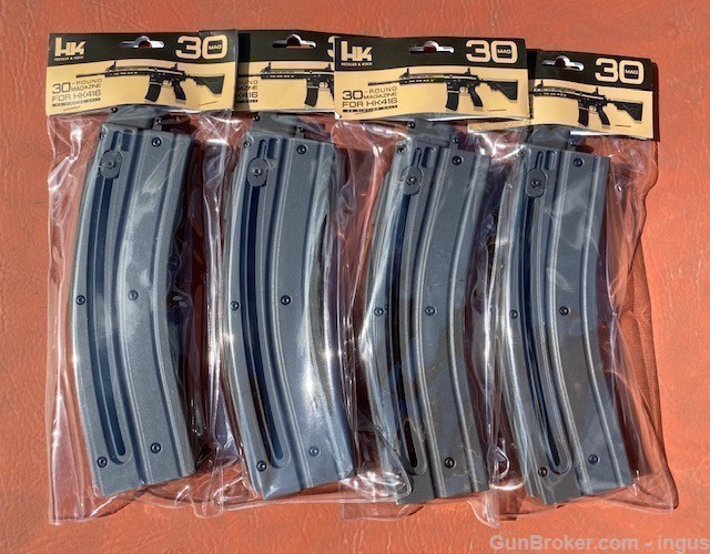 (4 TOTAL) HK416 WALTHER FACTORY 30rd MAGAZINE 22LR 51000208 (NEW IN WRAPPER-img-0