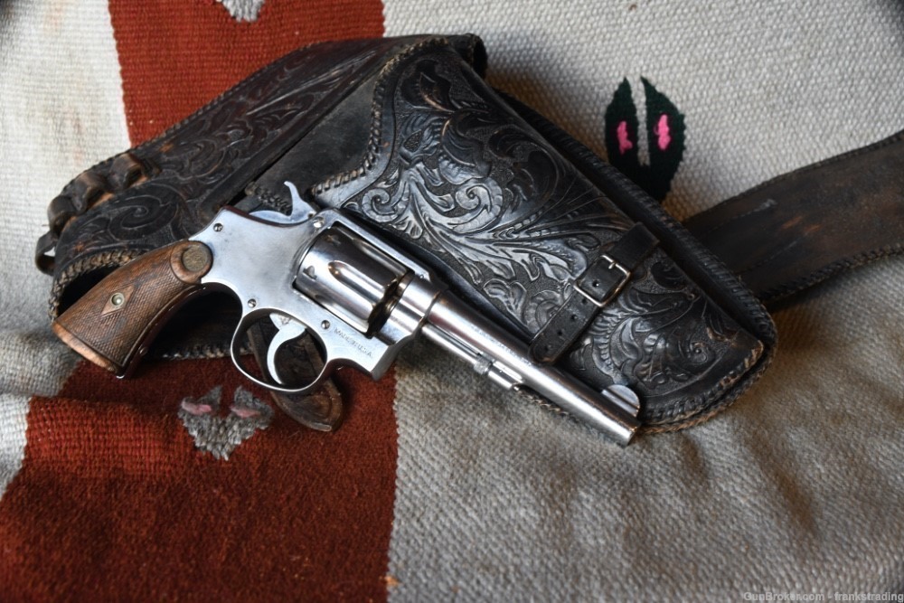 Smith & Wesson S&W 1905 4th change 38 Spl 5 inch BBL Nickel X sheriff's gun-img-1