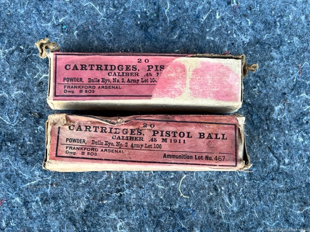 1920-30 FRANKFORD ARSENAL .45 ACP SEALED BOX (2 BOXES)-img-0