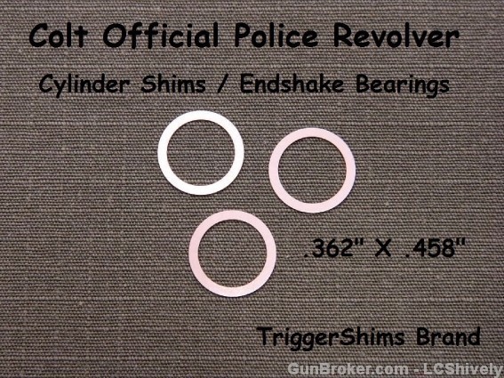 Colt Official Police Endshake / Cylinder Shims USA 4 Pak-img-0