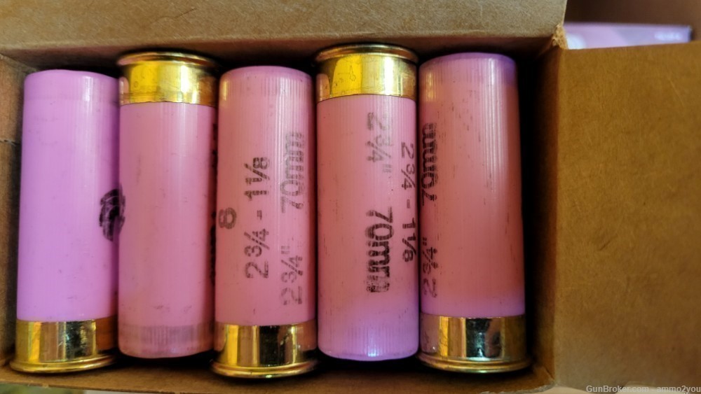 250 Federal 12GA 8 Shot TGL12 8 - 2.75in 2.75de 1-1/8oz Pink-img-3