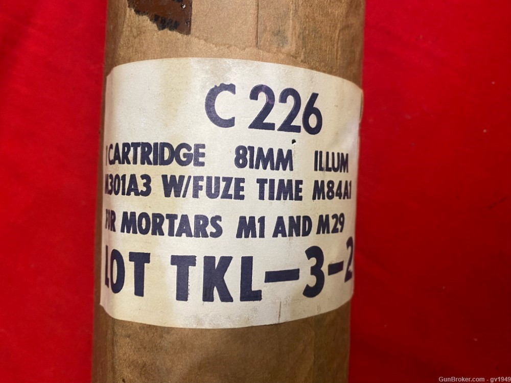 Vietnam Era USGI 81MM Illumination Mortar With Matching Tube & Fuze-img-9