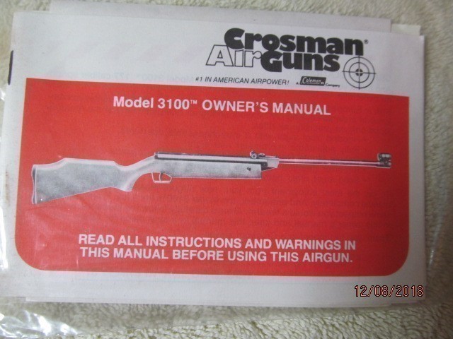 Crosman 3100 Owner's Manual-img-0