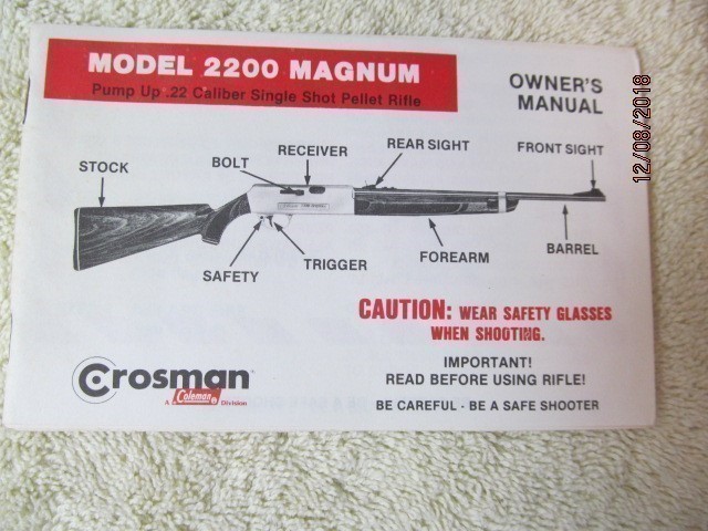 Crosman 2200 Magnum Owner's Manual-img-0