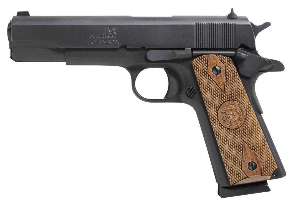 Iver Johnson Arms 1911 A1 Government 70 Series 45 ACP Pistol 5 Blued 1911A1-img-0