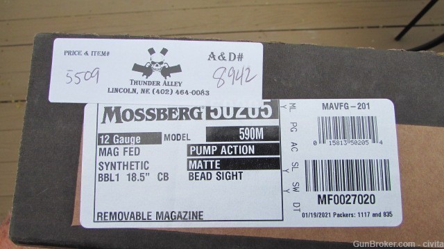 Mossberg 590M 12ga. Detachable Mag NIB-img-3