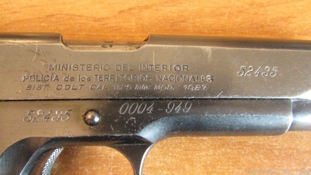 Argentine Model 1927 Colt ,Ministerio Del Interior/Nat`L Territorial Police-img-3