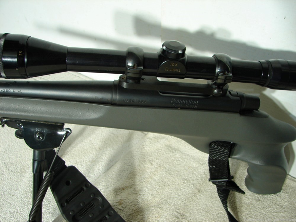REMINGTON XP-100R IN 22-250 WITH BURRIS 10X SCOPE REPEATER VERY NICE-img-5