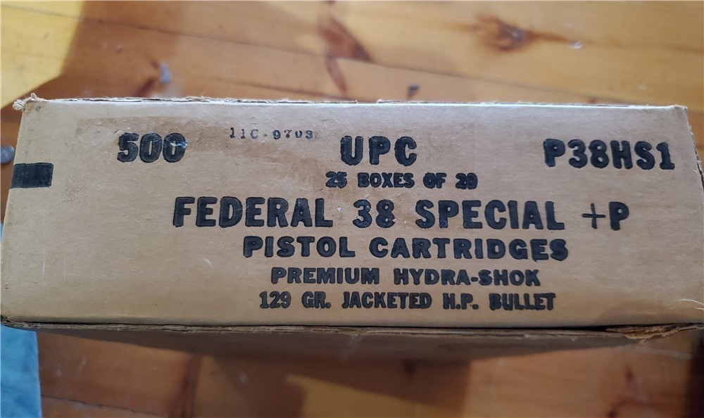 Original Sealed Case of Federal Hydra Shok. 38 Special +P-img-0