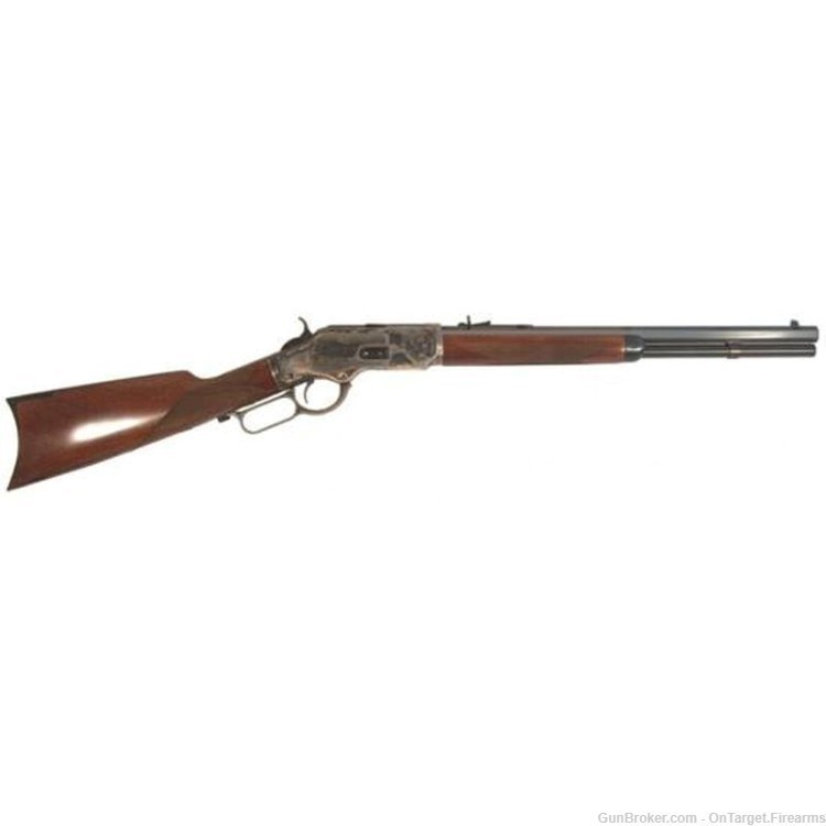 Cimarron 1873 Saddle Shorty .357mag 10rd 18in Octagon, lever-action, walnut-img-0