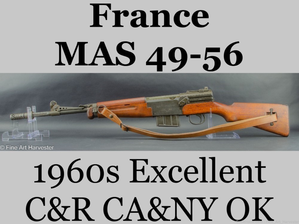 French MAS 49/56 Semiauto Rifle 1960s Excellent MAS 49-56 C&R France Mint-img-0