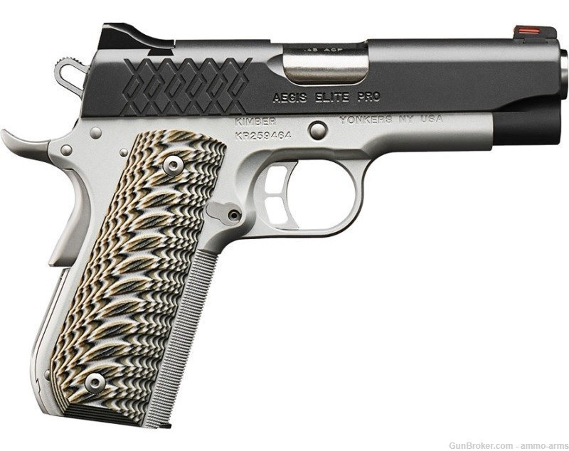 Kimber Aegis Elite Pro 9mm Luger 4" Satin Silver / Black 9 Rounds 3000365-img-1