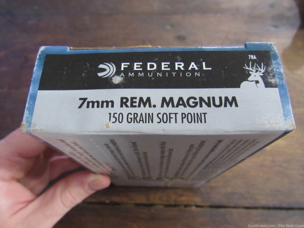 20 Rounds Mixed Federal & PPU 7mm Remington Rem Mag Soft Point 150 Gr Ammo-img-1