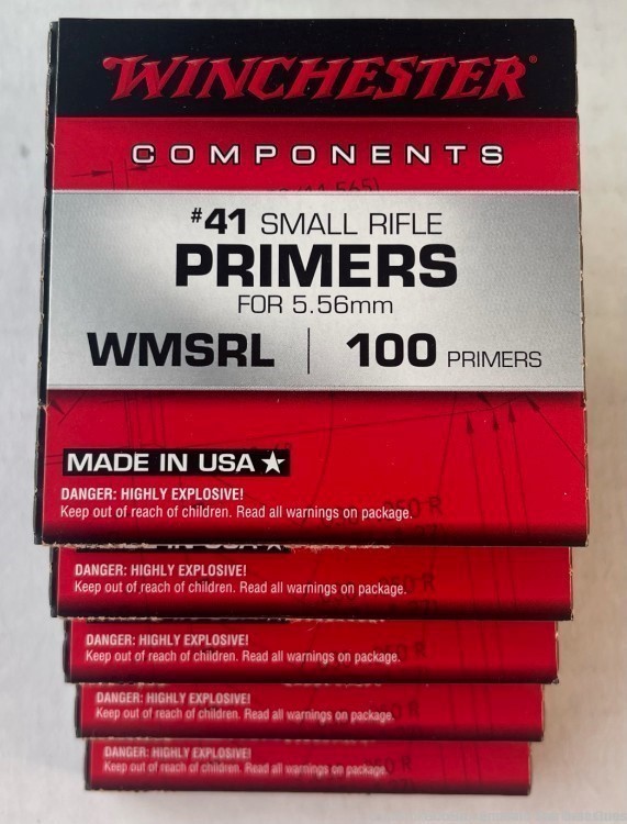 Winchester Small Rifle 5.56mm NATO-Spec Military Primers #41 1000 primers-img-0