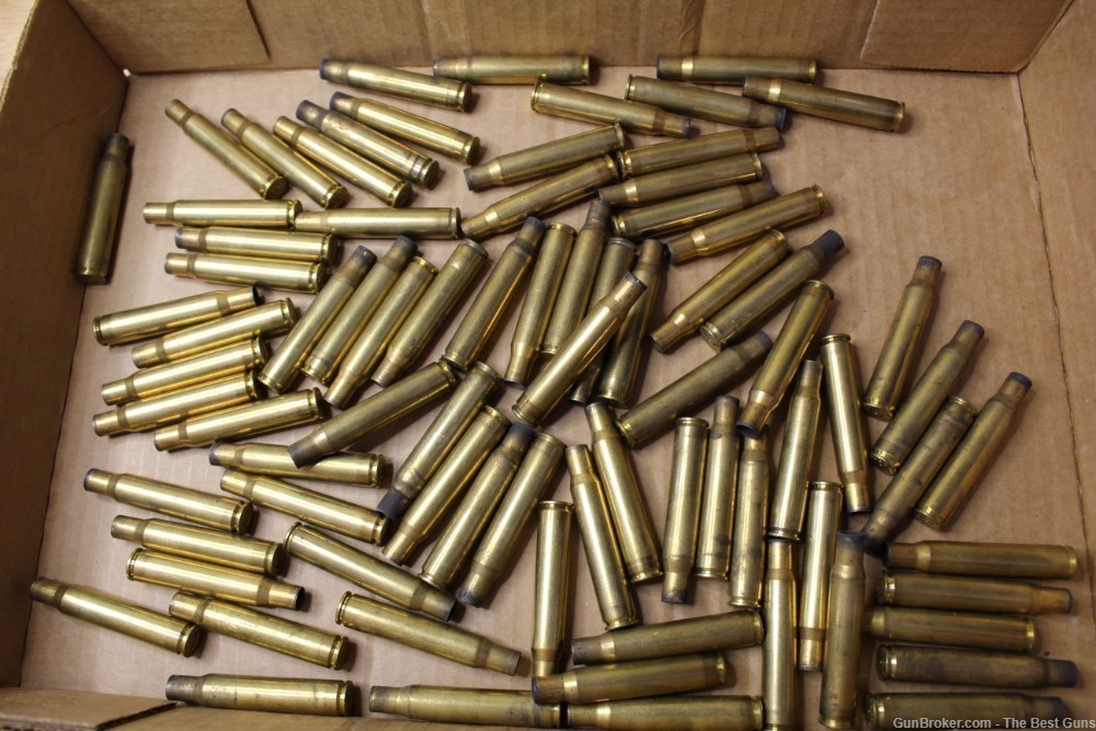 30-06 Springfield Brass lot once fired 80 Rounds Ready to load -img-0