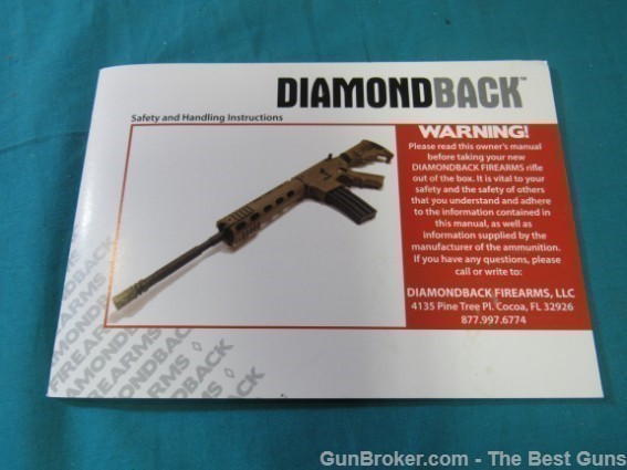 Diamondback DB15 AR15 Instruction & Owners Manual-img-1