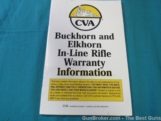 CVA Buckhorn & Elkhorn In-Line Rifle Owners Manual-img-0