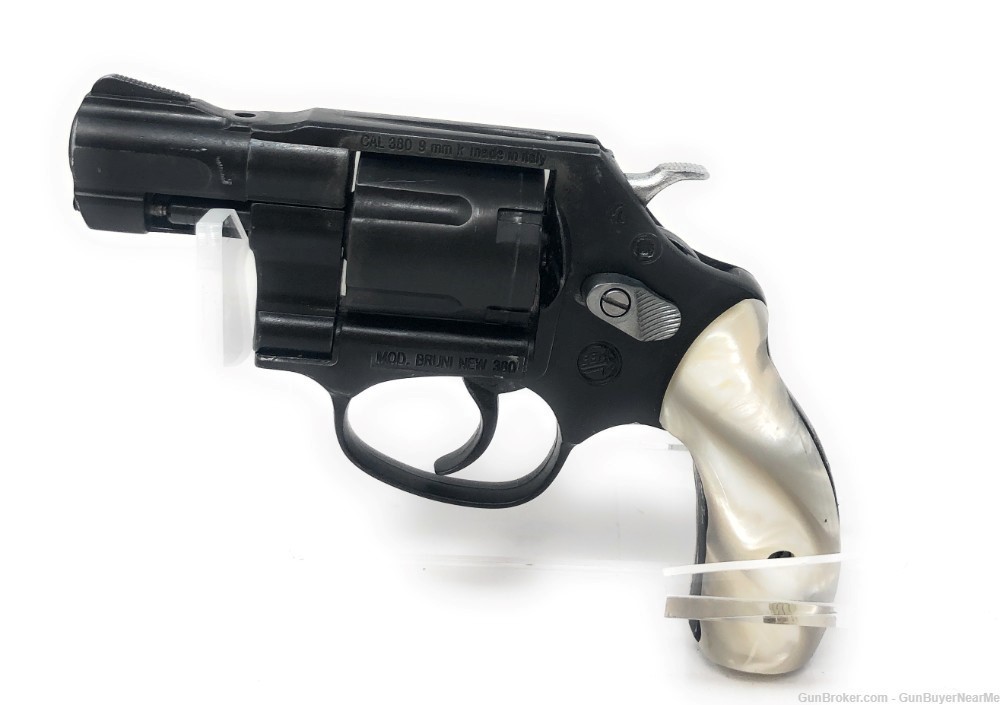 Bruni Revolver Cal 380  9mm K White Pearl Kirinite Grip-img-0