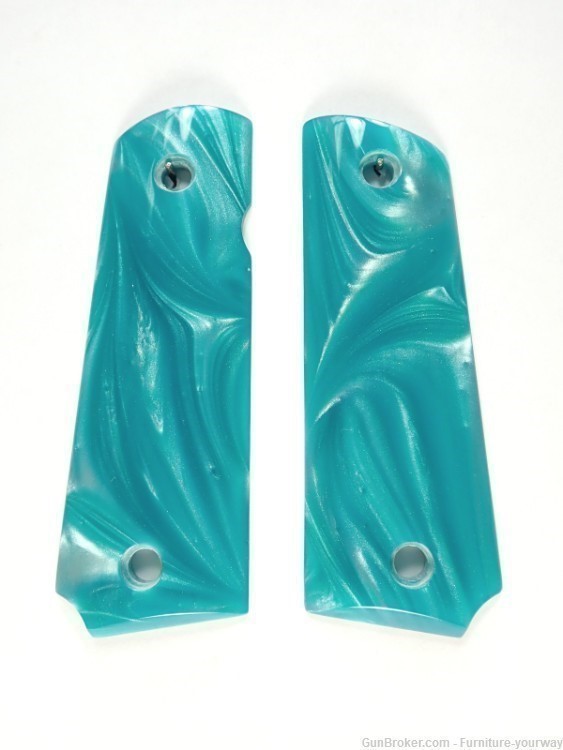 Tiffany Blue Pearl Grips for Browning 1911-22 1911-380 Grips-img-0