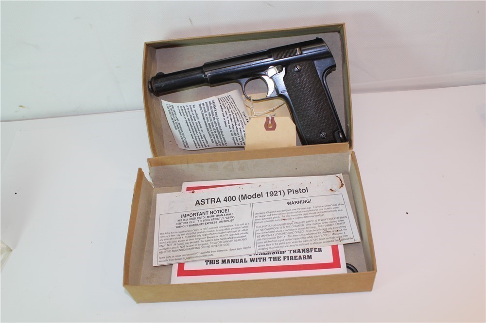 Spanish Astra 400 Model 1921 InterArms with 9x23mm 9mm largo ammo-img-0