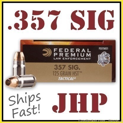 50rds Federal Premium LE Tactical HST™ .357 Sig JHP self defense P357SHST1-img-0