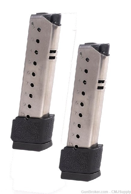2-PACK Sig Sauer P220 45acp 10rd Stainless Grip Sleeve Factory Magazine-img-0